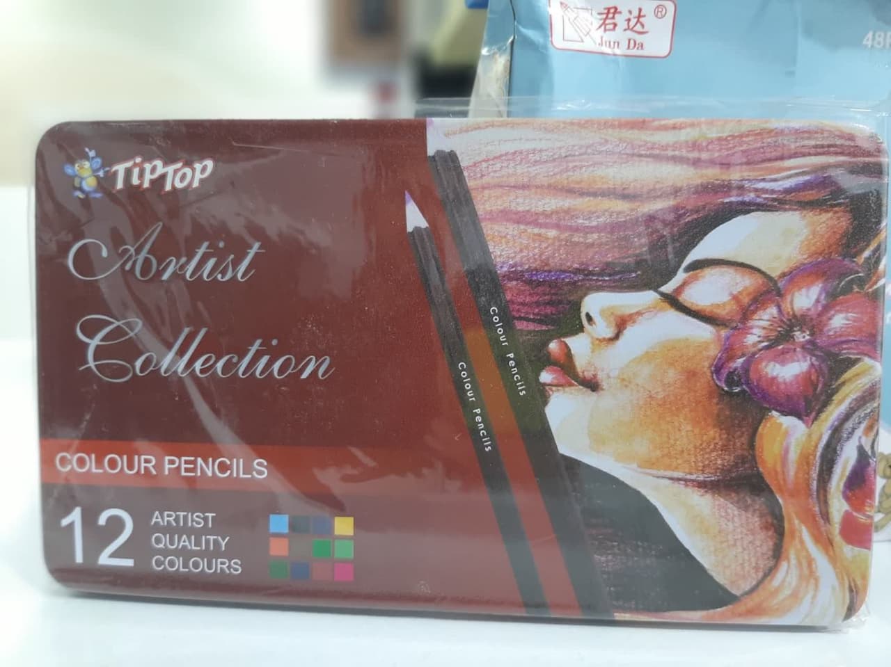 مداد رنگی 12تایی فلزی tiptop