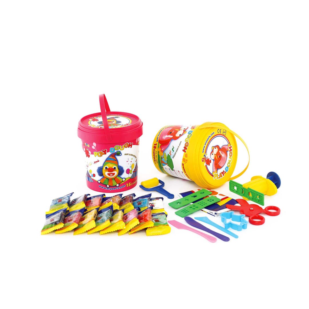 خمیربازی سطلی ۱۰ رنگ آریا  1065